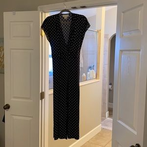 Black and White Vintage Polka Dot Jumpsuit